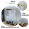 Sturdy Rolling Garment Rack, Black, 120 x 165 x 40 cm view 2