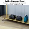 Sturdy Rolling Garment Rack, Black, 120 x 165 x 40 cm view 3