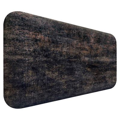 DHOME Upholstered Rounded Smooth Velvet Wall-Mounted Acoustic Sound-Absorbing Headboard, 100 cm, Luxurious Black