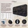 DHOME Upholstered Rounded Smooth Velvet Wall-Mounted Acoustic Sound-Absorbing Headboard, 100 cm, Luxurious Black view 4