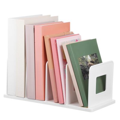 Veemoon Vertical Desktop File Organizer with Multiple Compartments, White