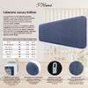 DHOME Rounded Upholstered Velvet Wall-Mounted Headboard, Silver Marine, 55 in view 4
