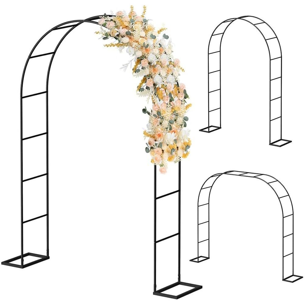 Metal Garden Arch for Weddings, Plants and Trellising, White, W 120 x H 220 cm