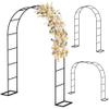 Metal Garden Arch for Weddings, Plants and Trellising, White, W 120 x H 220 cm view 1