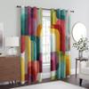 95% Light-Blocking Thermal Curtains with Grommets, Abstract Geometric Design, 2-Pack, 245 x 140 cm, T276 view 1