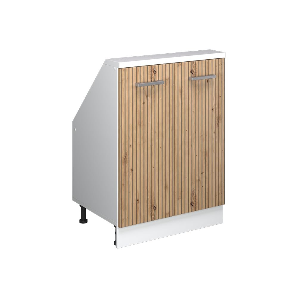 Vicco R-Line Kitchen Cabinet for Sloped Ceilings, Artisan Oak, 60 cm