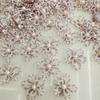 4-Piece Beaded Flower Appliques for DIY Crafts, Hairpins, Clothing, Bags, Hats and Shoes, Purple view 2