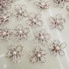 4-Piece Beaded Flower Appliques for DIY Crafts, Hairpins, Clothing, Bags, Hats and Shoes, Purple view 3
