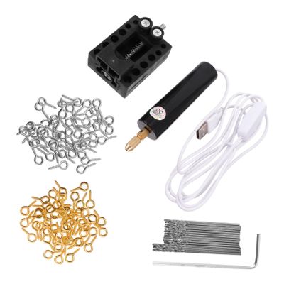 Small Bead Drill Set, USB-Powered, ABS, 1 Set