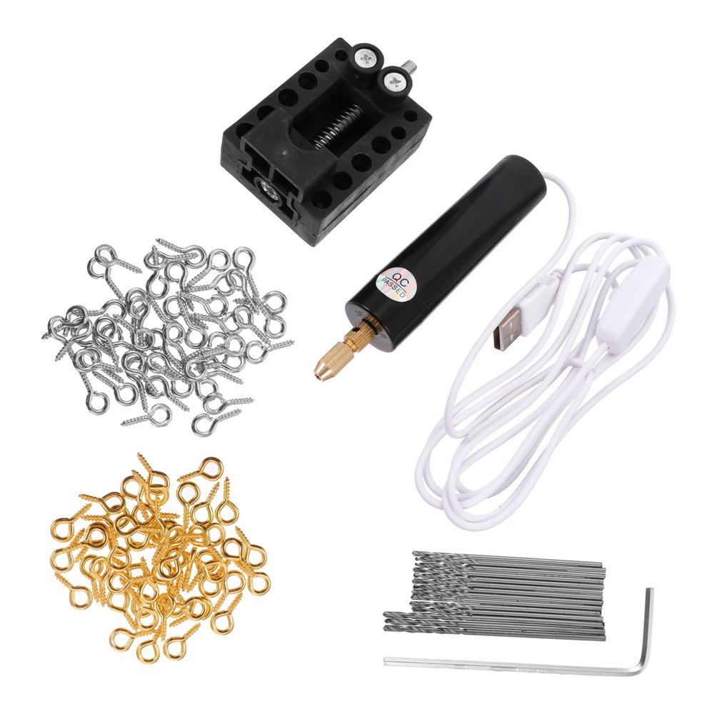 Small Bead Drill Set, USB-Powered, ABS, 1 Set