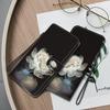 Huawei P40 Lite Flip Case, Premium PU Leather, Magnetic Closure, Stand, Card Slots, Bright White Flowers view 3