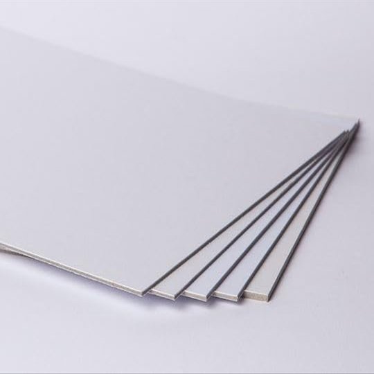 5 Cut-to-Size Sheets of Sturdy 3 mm Double-Wall Corrugated Board, White Both Sides, 40 x 60 cm