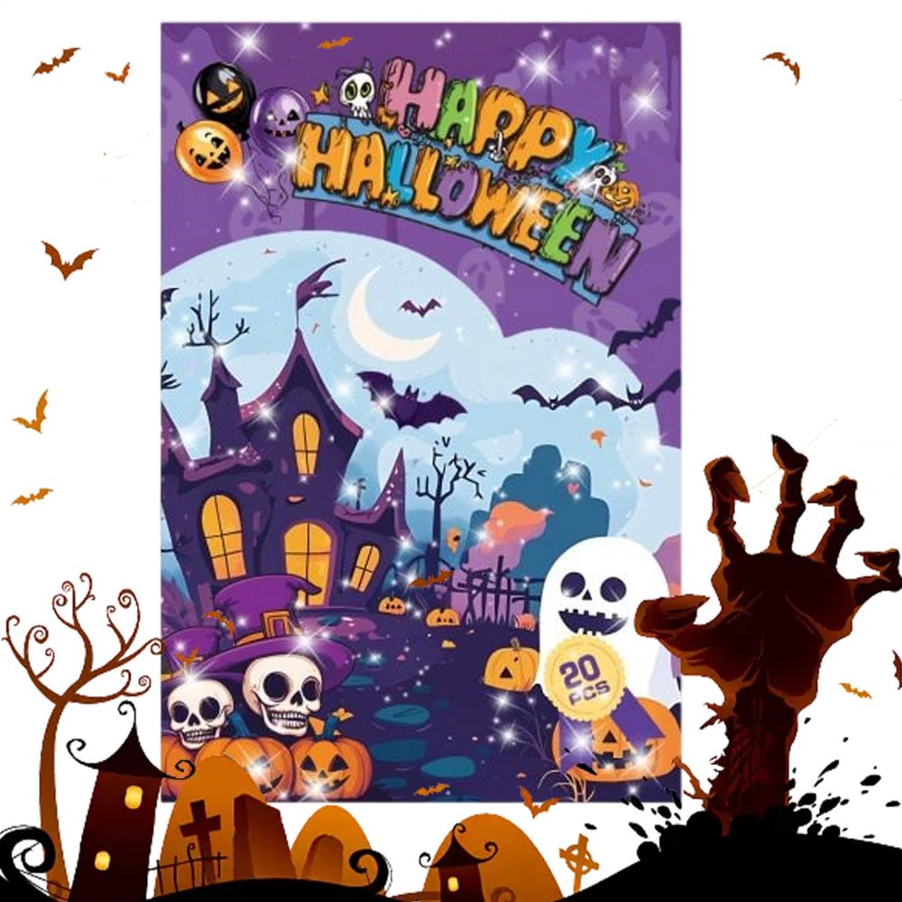 Halloween Stickers for Scrapbooking, 20 Sheets, Party Favor Stickers