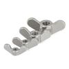 304 Stainless Steel Metric Wing Nuts, Large Ears, Hand-Tightened, M6 (2-Pack) view 1