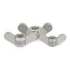 304 Stainless Steel Metric Wing Nuts, Large Ears, Hand-Tightened, M6 (2-Pack) view 2