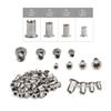 Flat-Head Stainless Steel Threaded Rivet Nuts, M10, 50 Pieces view 2