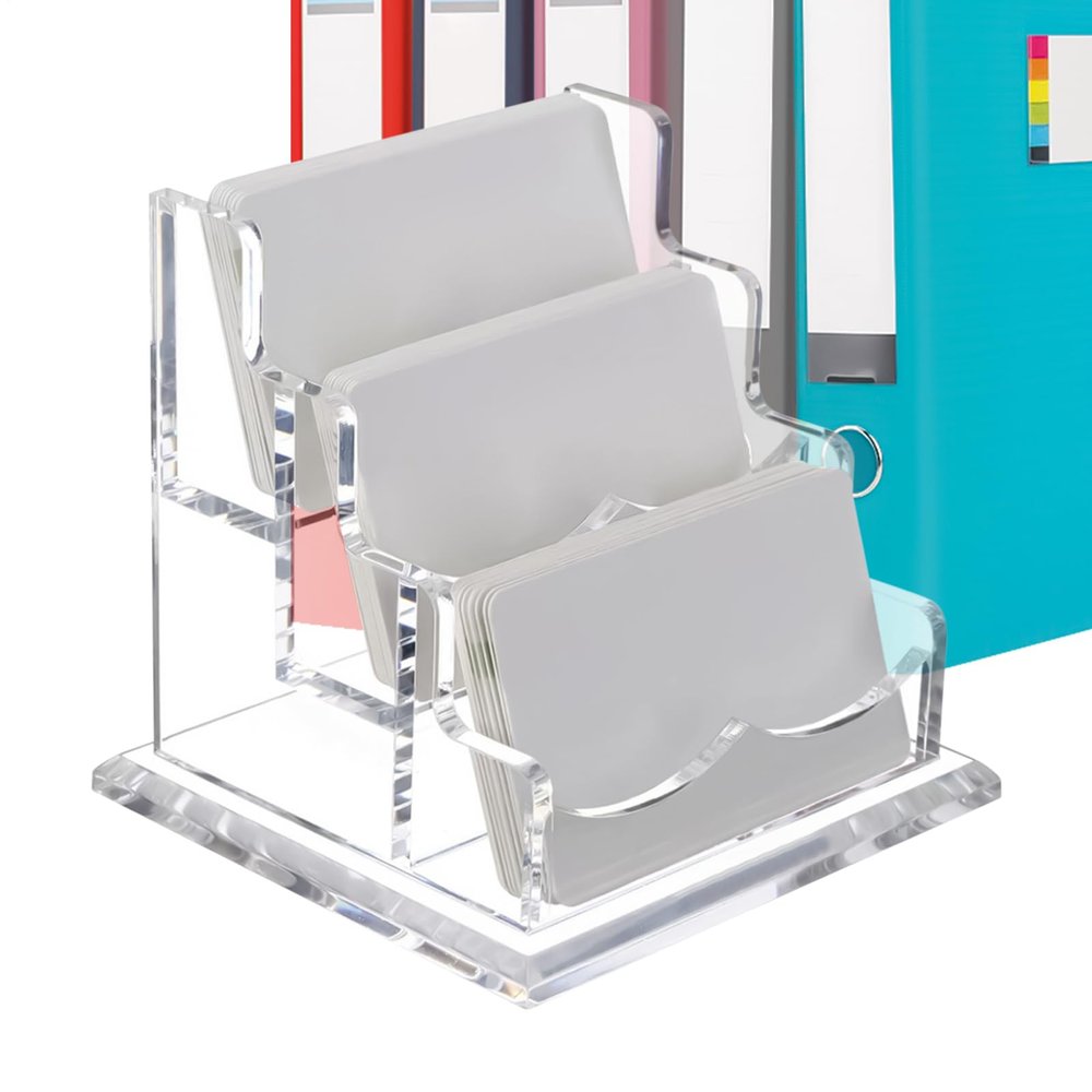 MFYOUPK Desktop Business Card Holder – Clear