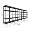 PROREGAL Mega Deal 5-Pack Heavy-Duty Shelving Unit Thorin 180 x 90 x 40 cm, 350 kg per Shelf, Black Steel view 2
