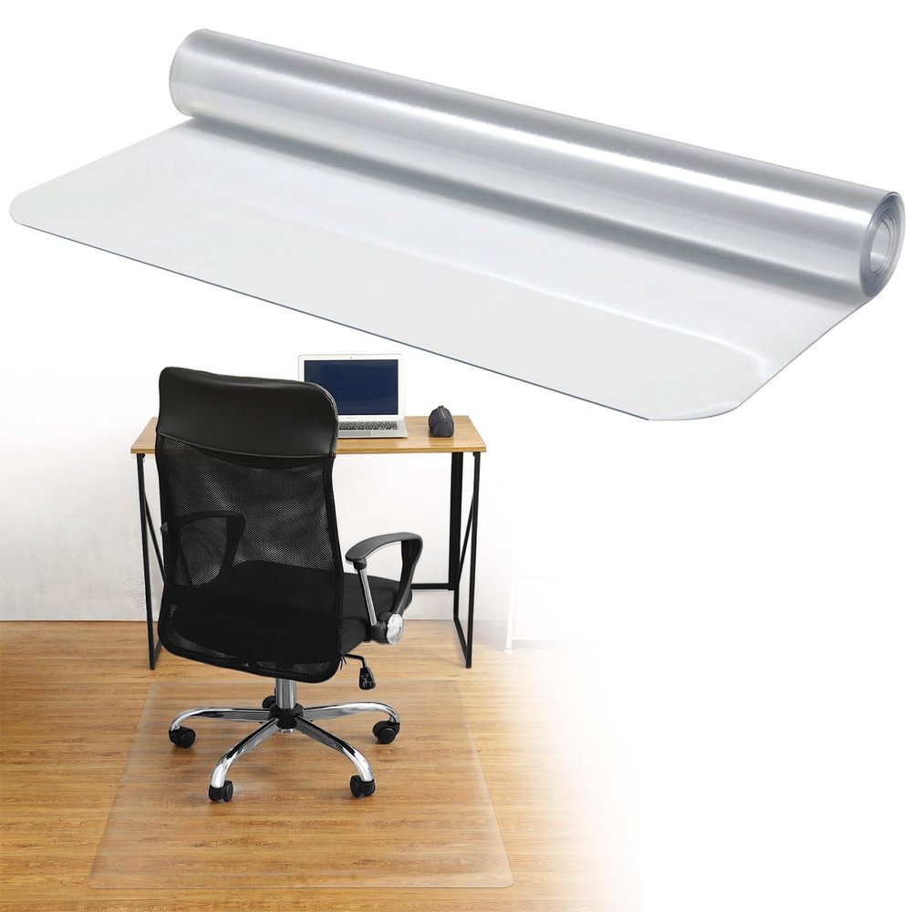 Transparent PVC Chair Mat for Hard Floors, 1 mm, Rectangular (40 × 280 cm)