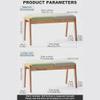 Upholstered Indoor Wooden Bench for Kitchen, Living Room, Dining Room, or Entryway view 2