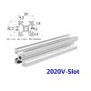 1PC 2020 V-Groove European Standard Aluminum Extrusion Linear Guide Rail, 600–1000 mm Length (700 mm) view 2