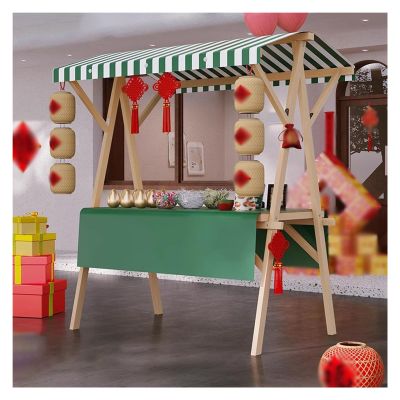 Portable Folding Vendor Stand with Canopy and Wheels