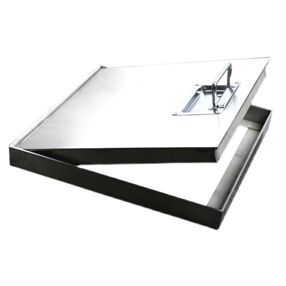 QIYFOZ Invisible Design Metal Inspection Hatch with Handles, Flush-Mount Tank Cover for Underground Drainage Systems