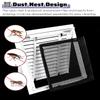 Drywall Inspection Hatch with Filtered Louvers, Push-Latch, Recessed, 70 x 70 cm, Black view 4