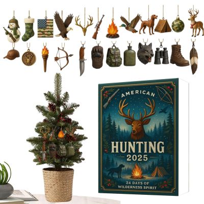 2025 Hunting-Themed 2D Acrylic Christmas Advent Calendar