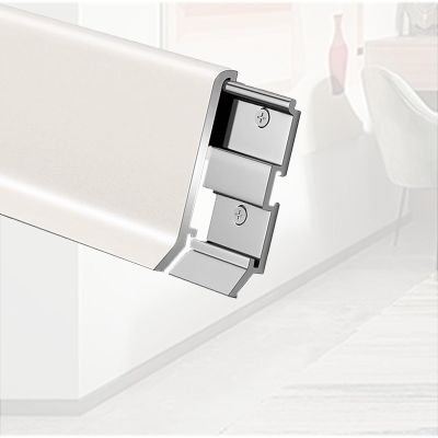 Waterproof Aluminum Metal Baseboard Trim for Walls, 4/6/8 cm (3 Pieces, 8 cm High)