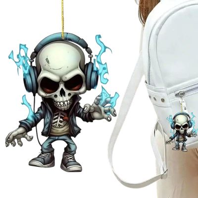 Skeleton Rearview Mirror Decoration - Skull Figure