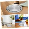 Sosoport 2-Pack Stainless Steel Round Recessed Swing Lids for Trash Bins view 3