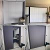 XLIHAWY Folding Sliding Door for Interiors, Aluminum Frame, Room Divider, 120 x 150 cm view 2