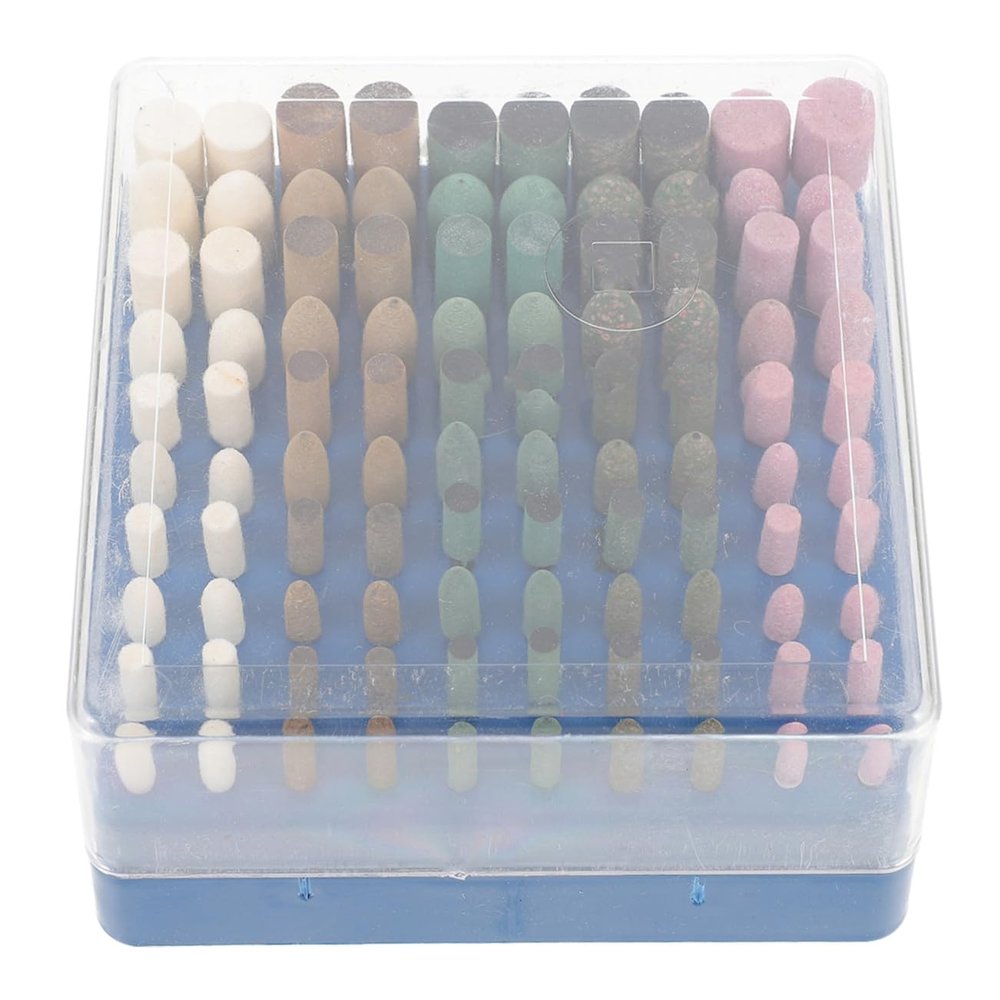 NOLITOY 100-Piece Polishing Attachments for Rotary Tools, Wool, Cowhide Leather and Rubber