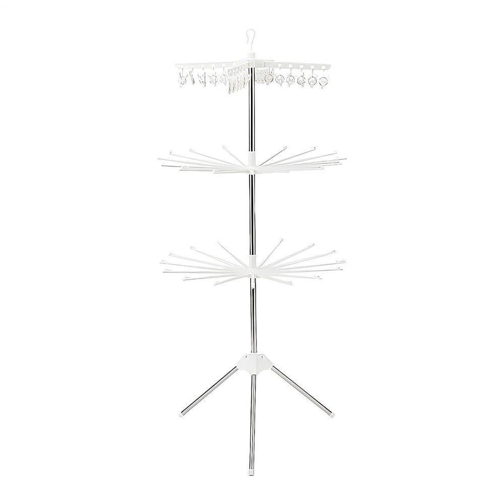 Indoor Clothes Drying Rack with 360-Degree Rotation