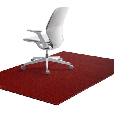 Non-Slip Chair Mat for Hard Floors, 120 x 100 cm, Dark Red