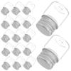 Mobestech 48-Piece Mini Glass Bottles with Lids, Tiny Transparent Glass Sample Containers with Screw Caps for Perfume Liquids and DIY Projects view 1
