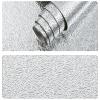Stainless Steel Look Aluminum Contact Paper, 5 m (16.4 ft), Peel-and-Stick Wallpaper for Countertops and Appliances, 60 cm, Silver - Orange Peel view 2