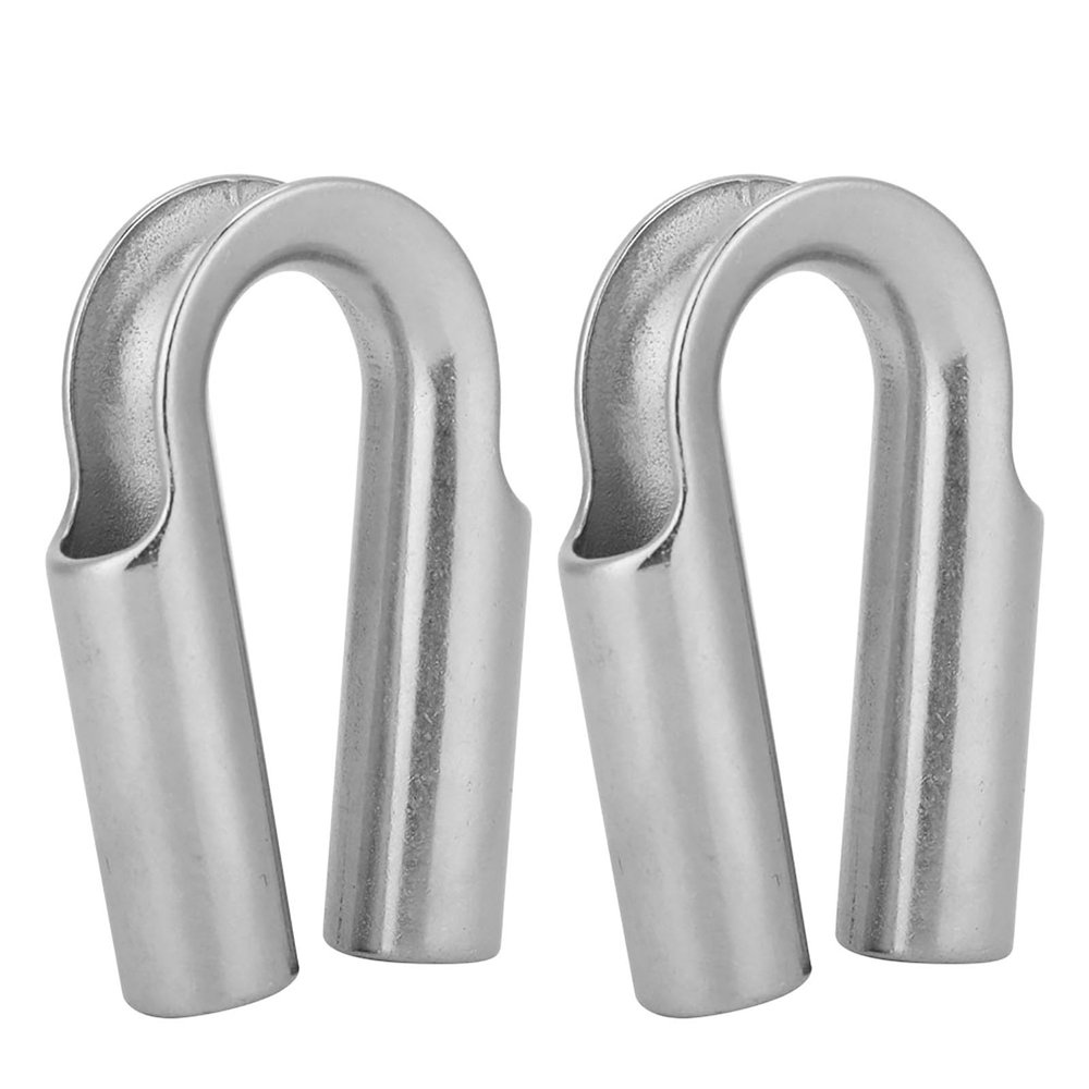 304 Stainless Steel Wire Rope Thimbles for Winch, Boat Accessories (7 mm, 2 pcs)