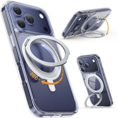 SURPHY Case for iPhone 17 Pro Max 6.9" with MagSafe, Stand, Clear