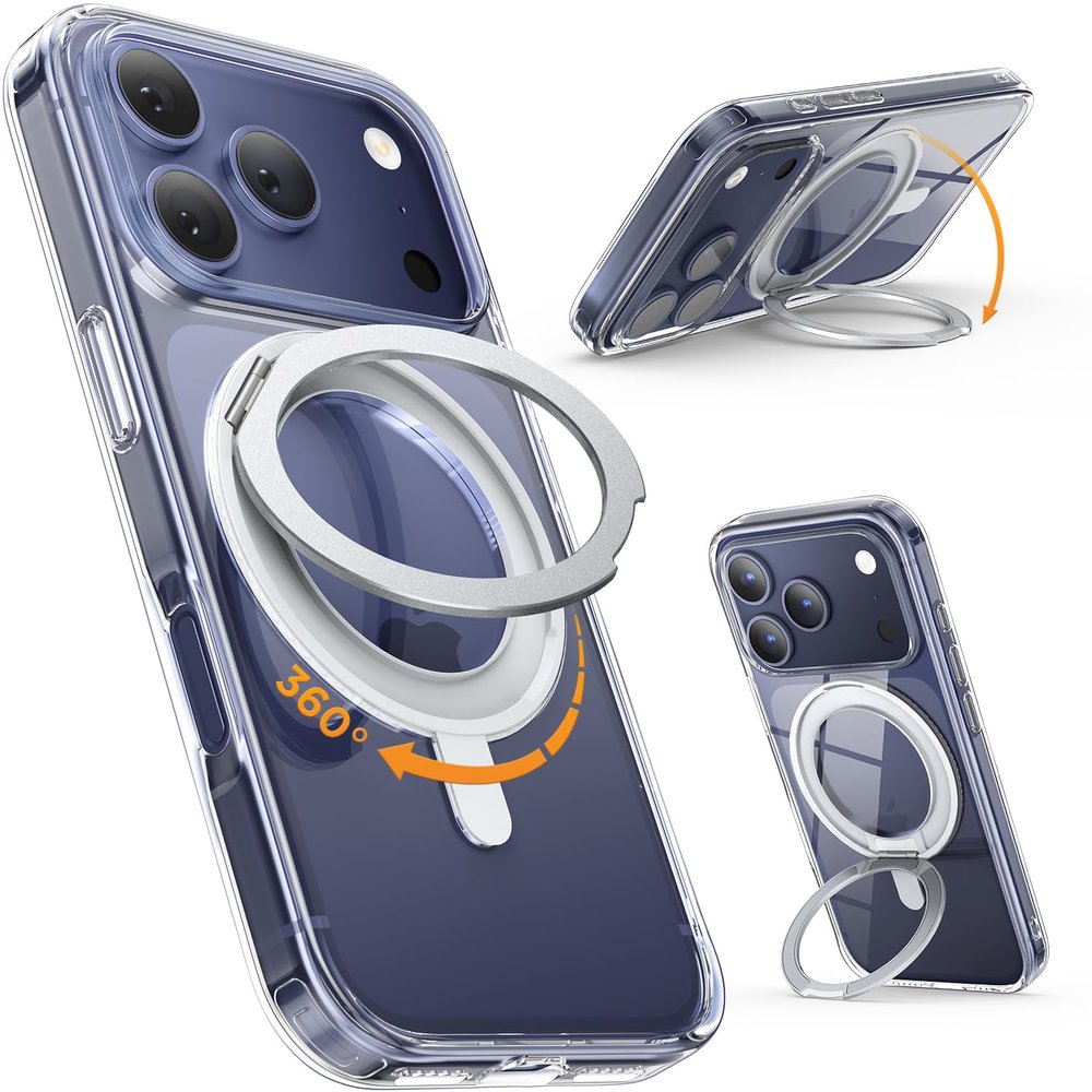 SURPHY Case for iPhone 17 Pro Max 6.9" with MagSafe, Stand, Clear