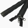 SHUNLI 182 cm #10 Black Plastic Separating Zipper with Double Sliders view 1