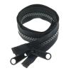 SHUNLI 182 cm #10 Black Plastic Separating Zipper with Double Sliders view 2