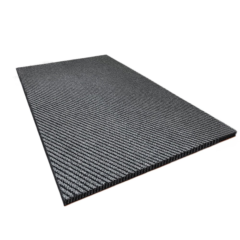 YHXAIQ Door and Dirt-Trapping Mat, Water-Absorbent and Non-Slip, Polyester + TPE, Gray, 90 x 100 cm