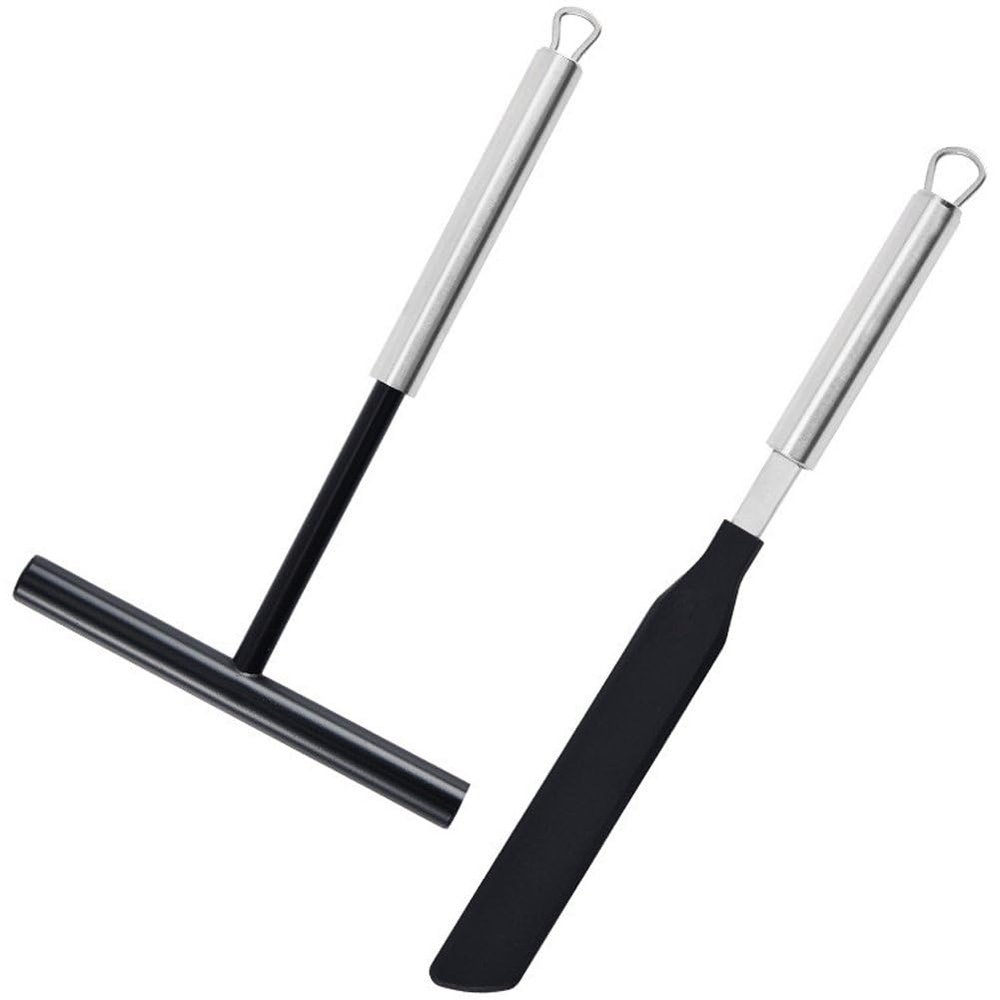 Luxylei 2-Piece Stainless Steel French Crêpe Spreader Set