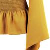 Women's Medieval Blouse with Trumpet Sleeves, Gothic Vintage Cosplay Top, Yellow, 7XL view 2