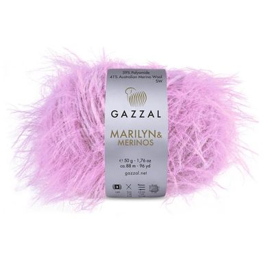 Gazzal Marilyn & Merinos Light Worsted Yarn, 50 g/88 m, Color 8255