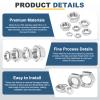 QUARKZMAN M18x1 mm Hex Nuts, 2-Pack, 304 Stainless Steel view 3