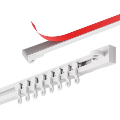 Flexible Self-Adhesive Curtain Track, No Drilling, White, 170 cm (5.6 ft)