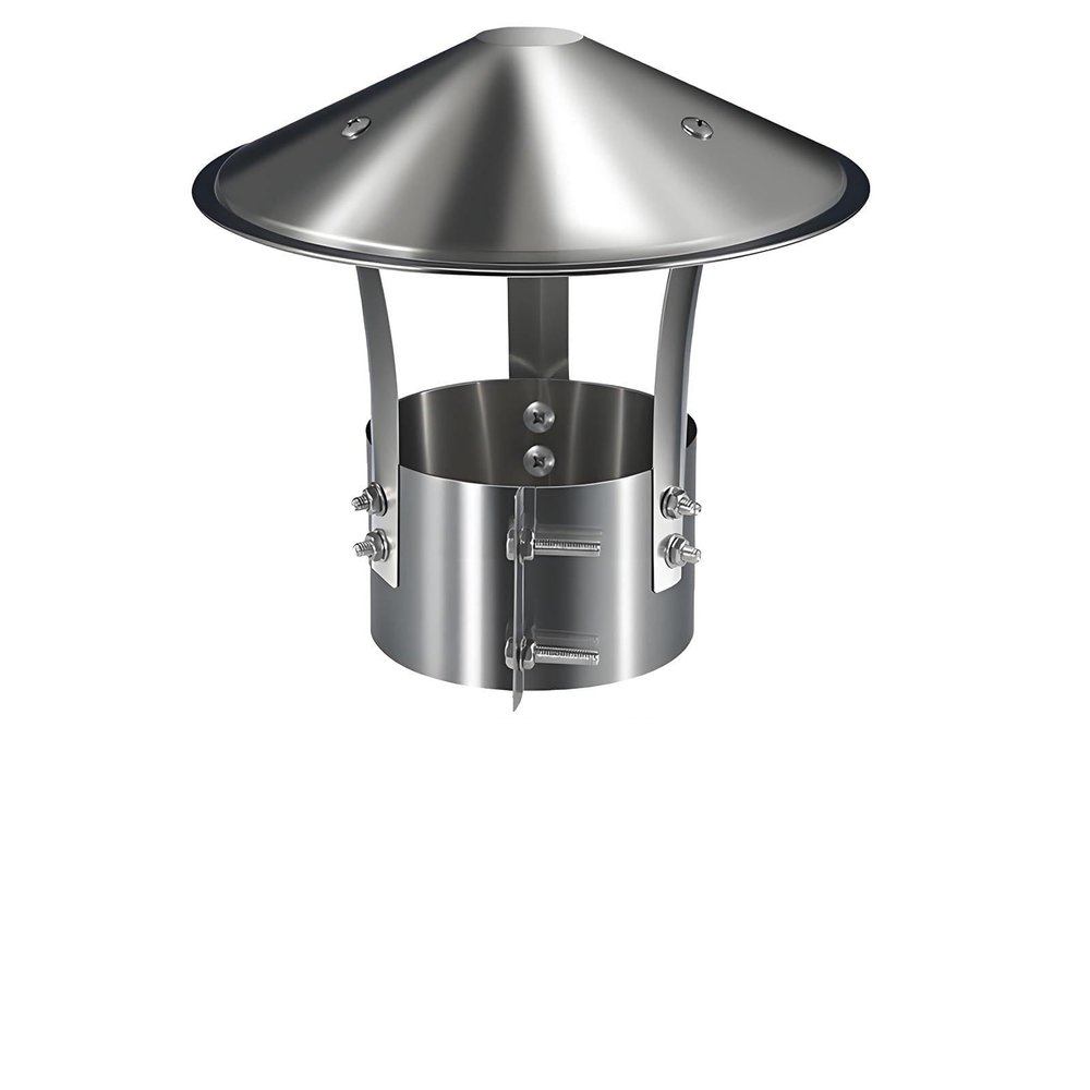 Stainless Steel Chimney Cap, Rain Hood, Round, 100–250 mm, 170 mm Variant